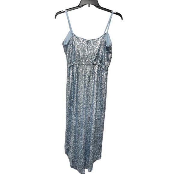 New ALEXIA ADMOR Hailey Sequin High-Low Dress in Halogen blue Size 6 - Picture 6 of 8